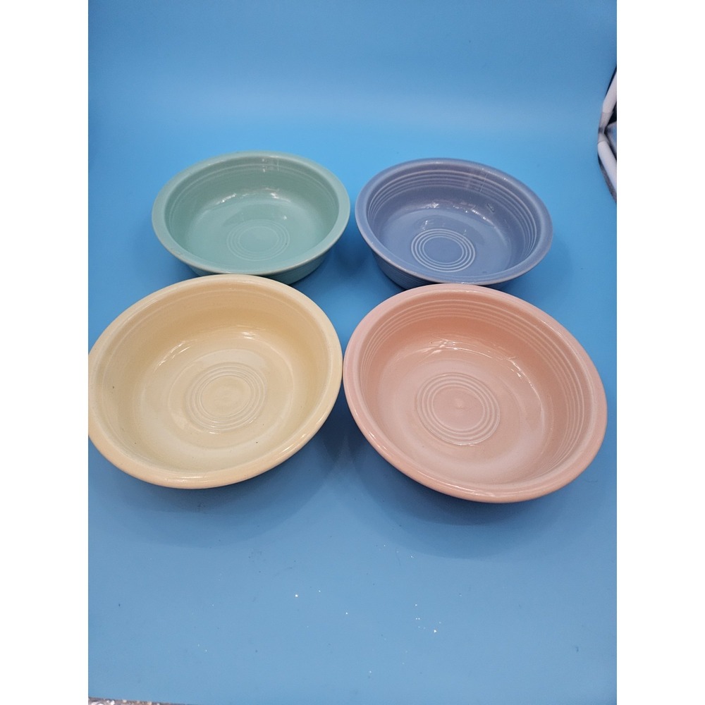 Fiestaware Coupe Soup/cereal Bowls. Pastel Colors 7" Set Of 4